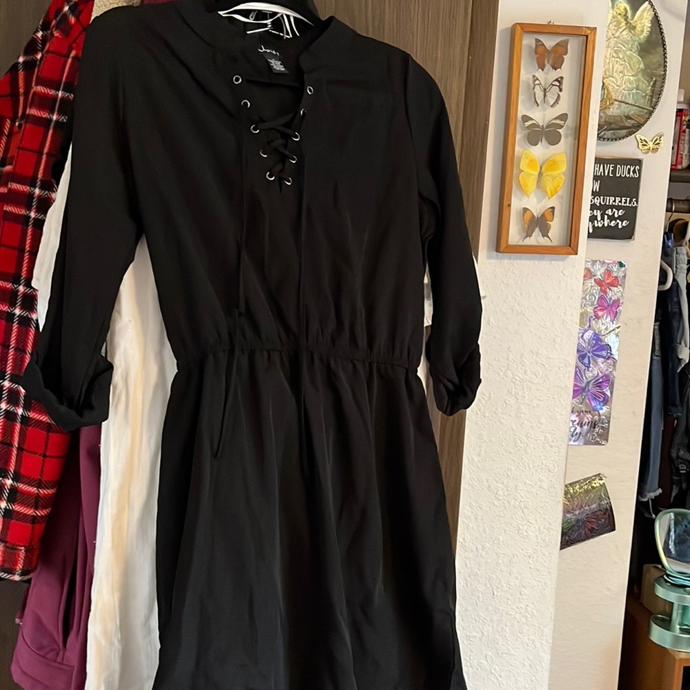 Justify tunic/dress with full length button-back sleeves